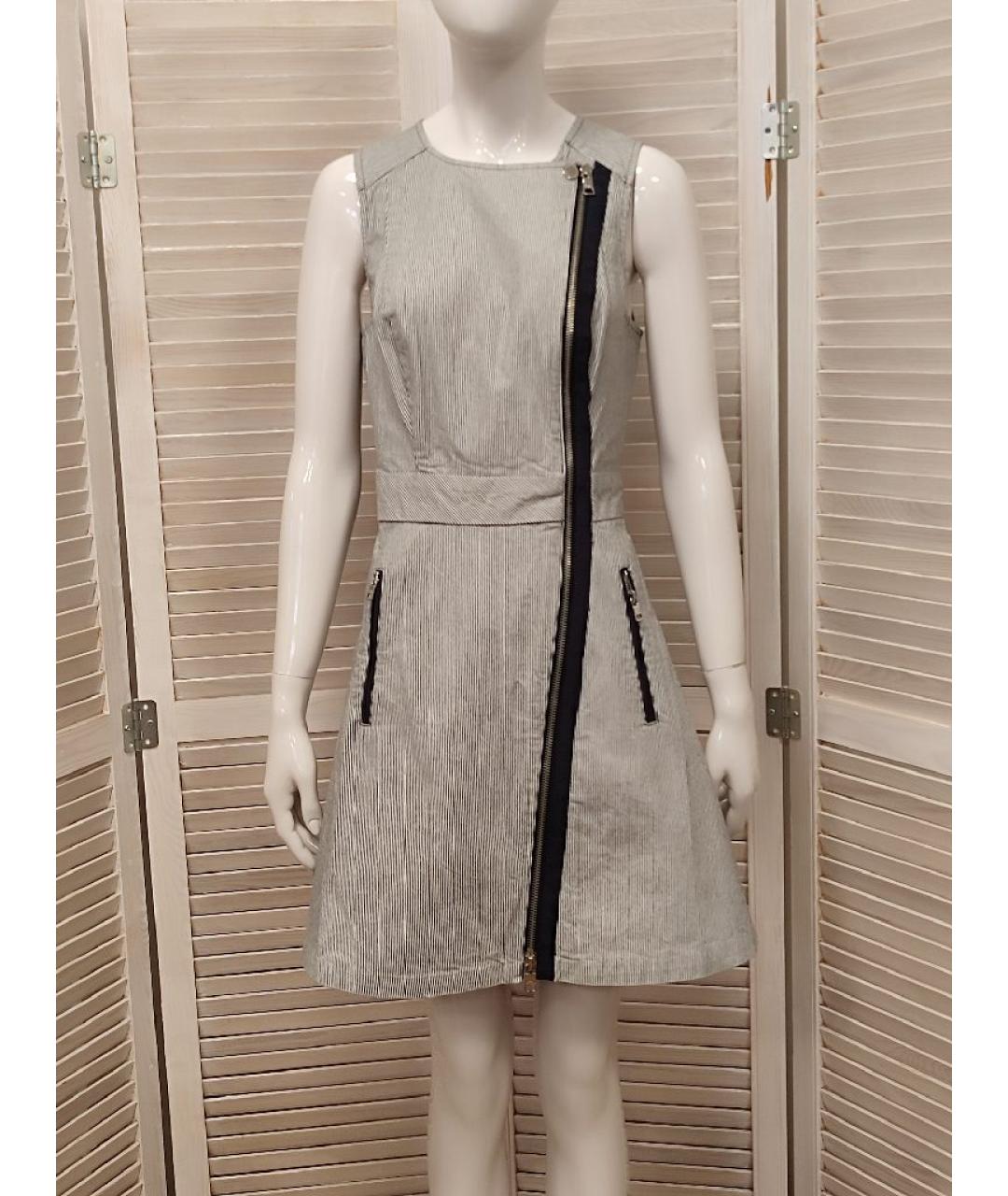 ARMANI EXCHANGE Серое хлопковое повседневное платье, фото 9