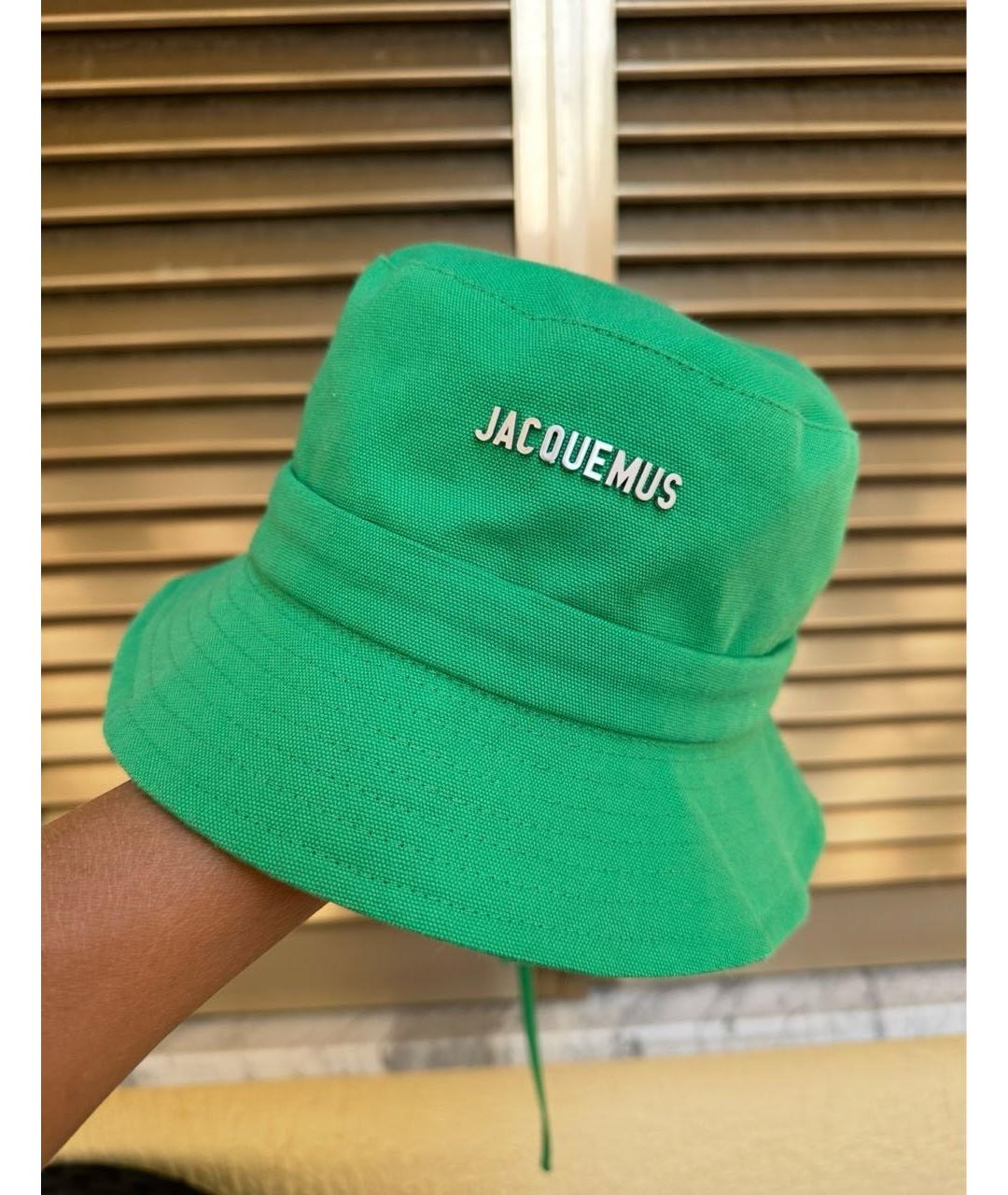 JACQUEMUS Зеленая хлопковая панама, фото 5