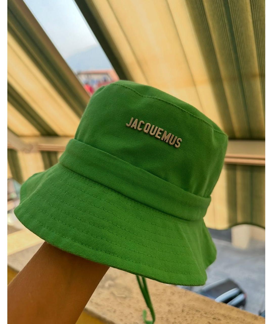 JACQUEMUS Зеленая хлопковая панама, фото 8