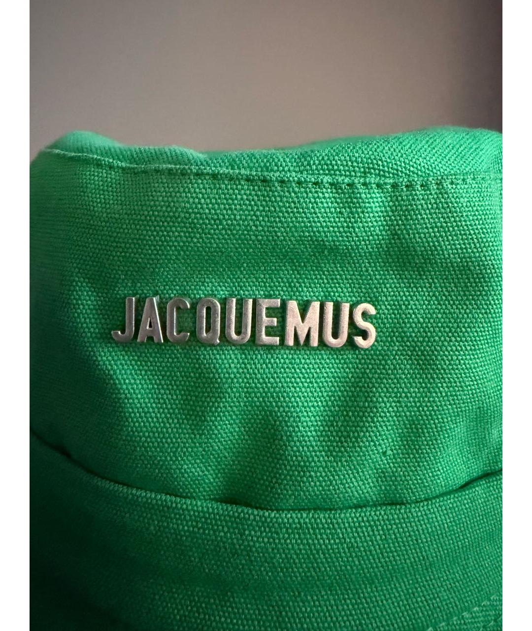 JACQUEMUS Зеленая хлопковая панама, фото 3