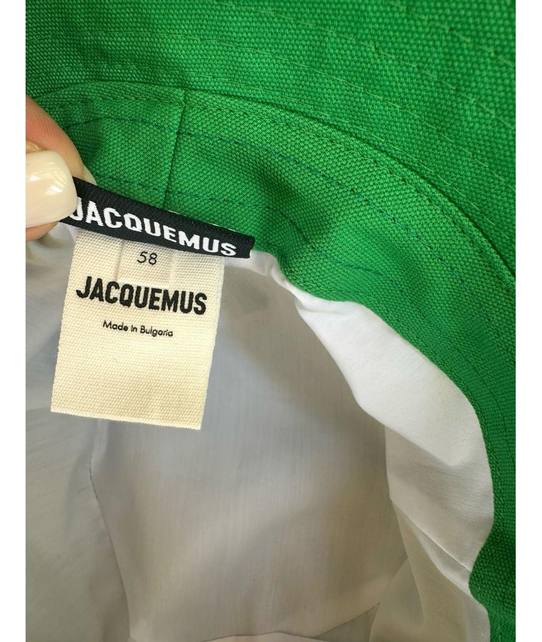 JACQUEMUS Зеленая хлопковая панама, фото 7