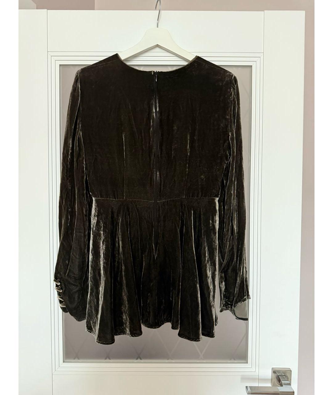 SPORTMAX Хаки бархатная блузы, фото 2