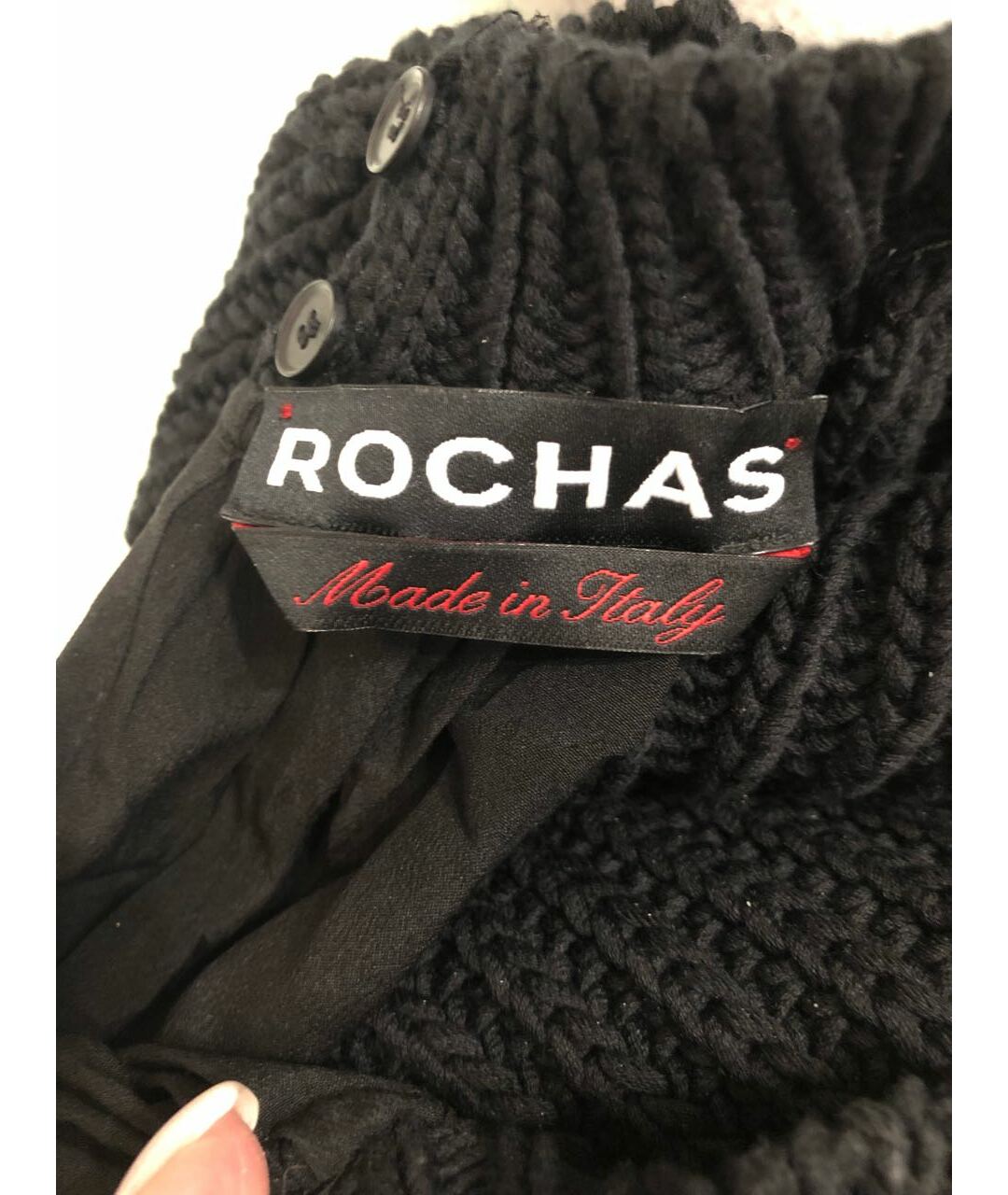 ROCHAS Черный хлопковый джемпер / свитер, фото 3