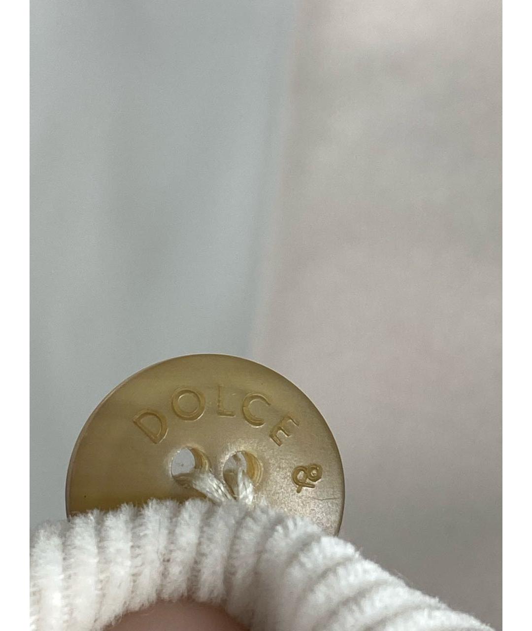 DOLCE&GABBANA Белая хлопковая жилетка, фото 4