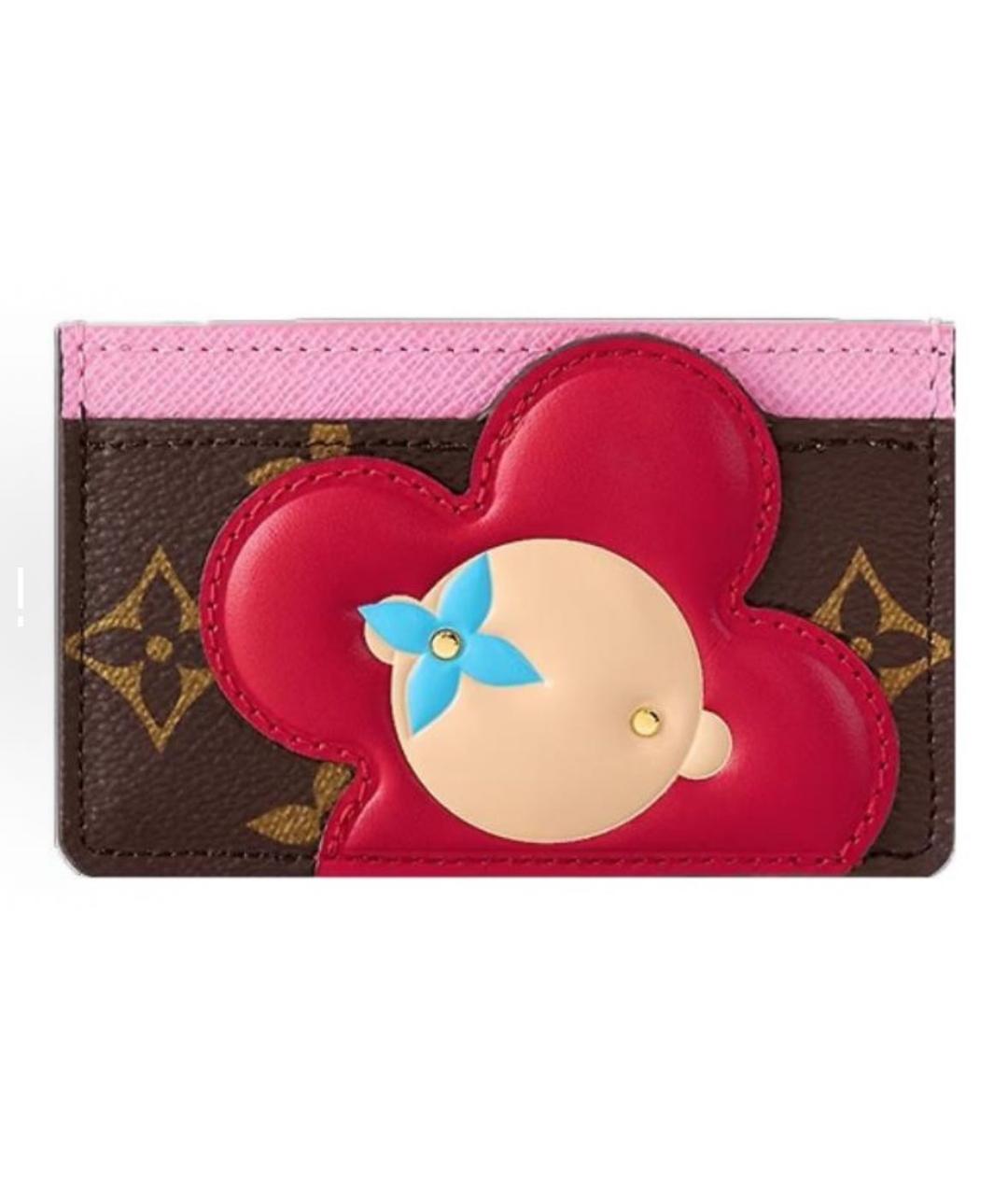 LOUIS VUITTON Коричневая кожаная визитница, фото 6