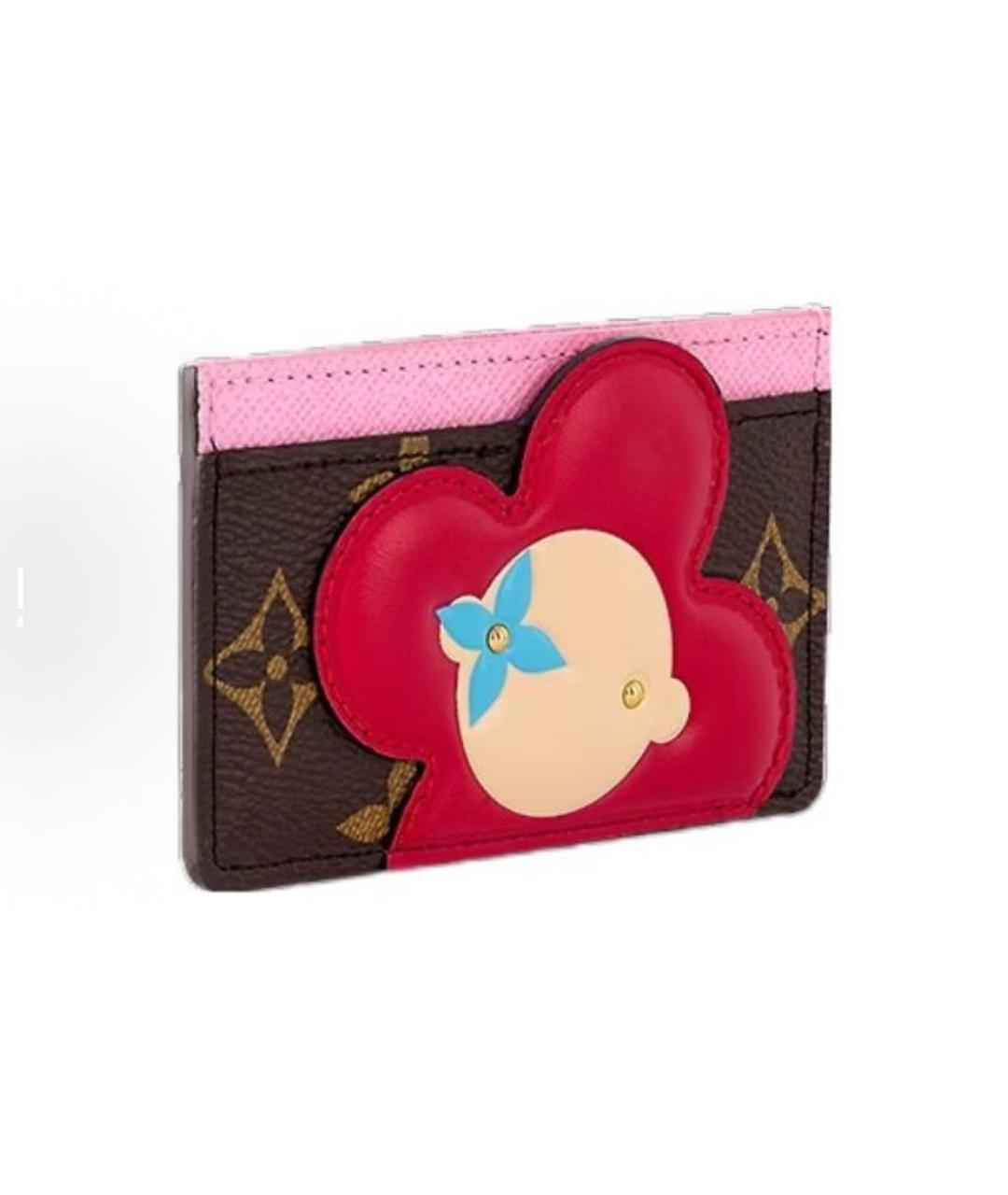 LOUIS VUITTON Коричневая кожаная визитница, фото 2