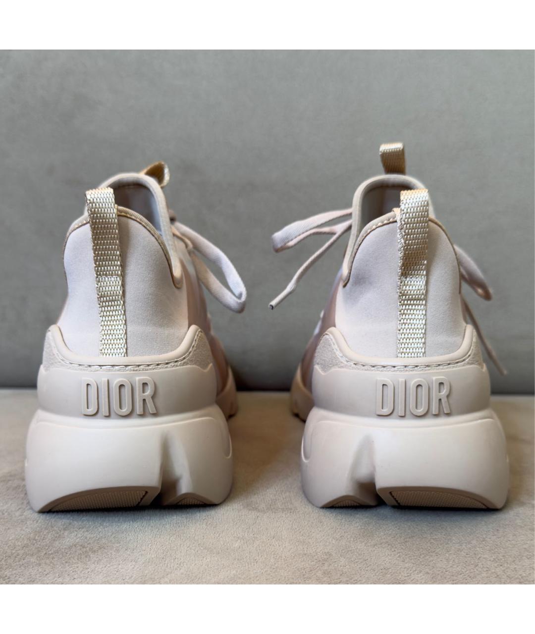 CHRISTIAN DIOR Бежевые текстильные кроссовки, фото 4