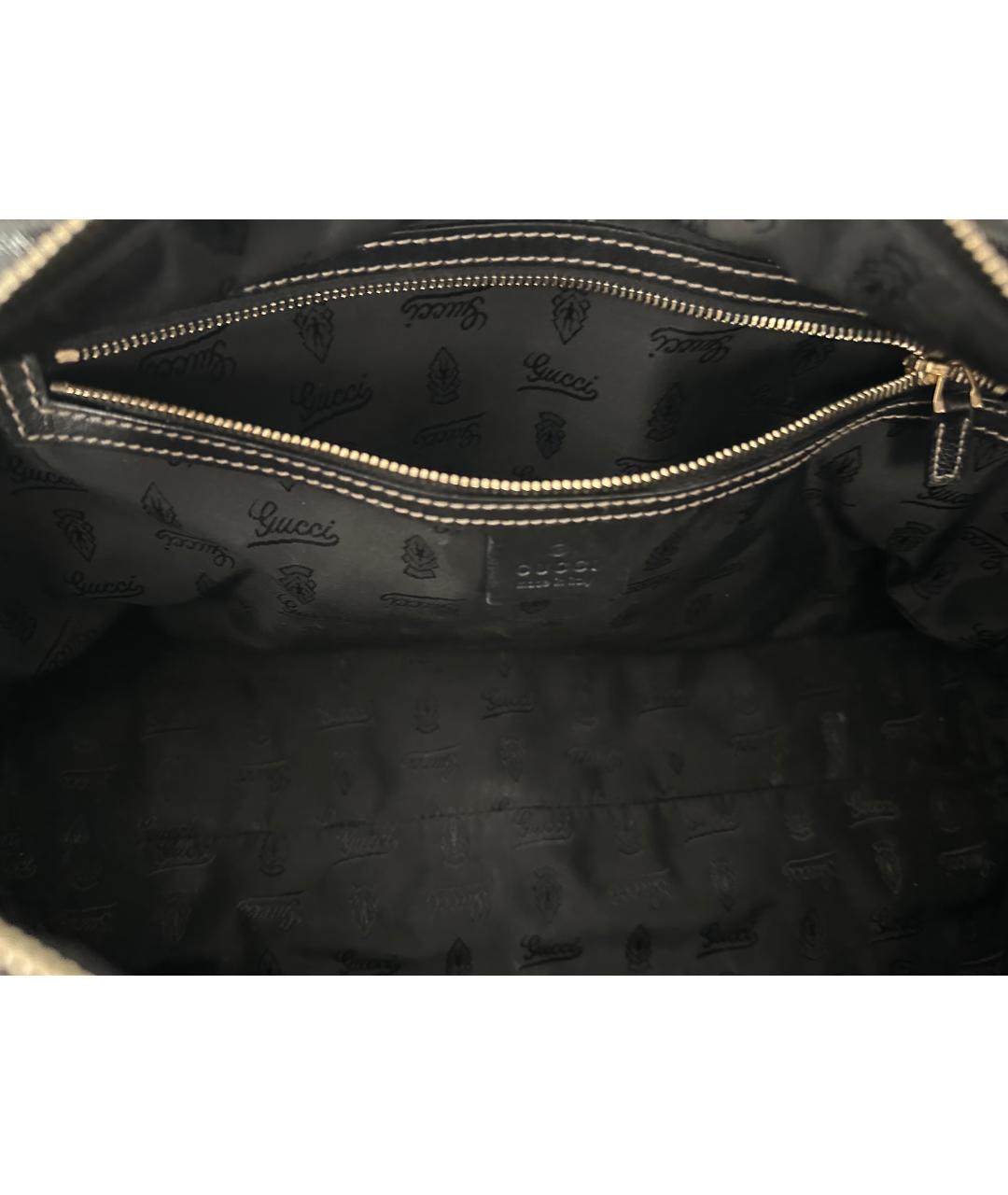GUCCI Черная сумка тоут из лакированной кожи, фото 6