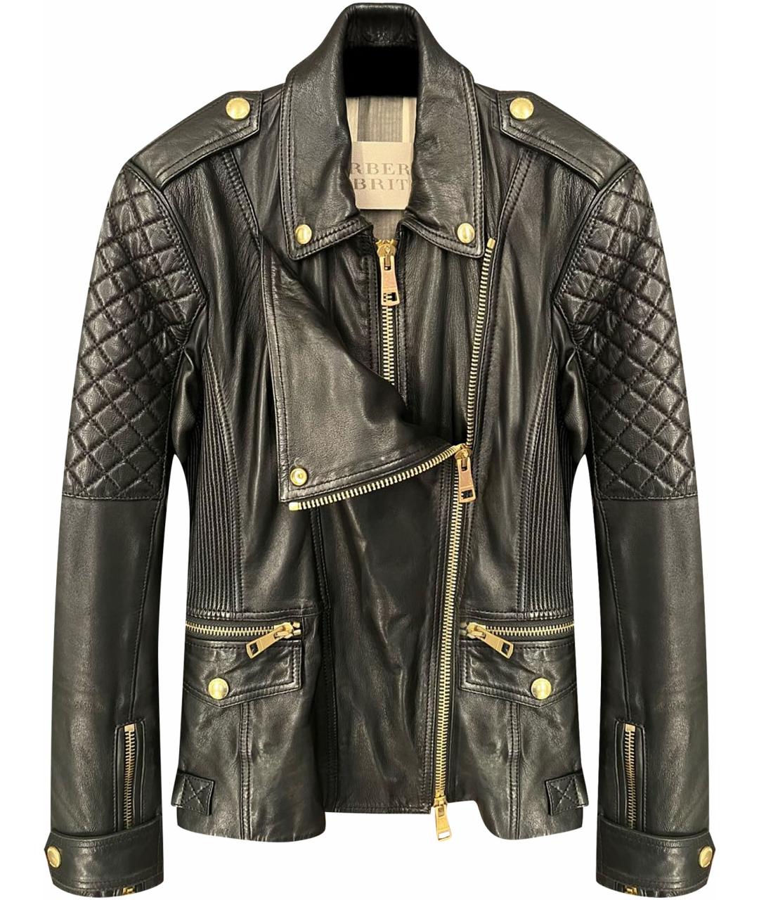 BURBERRY BRIT Черная кожаная куртка, фото 1