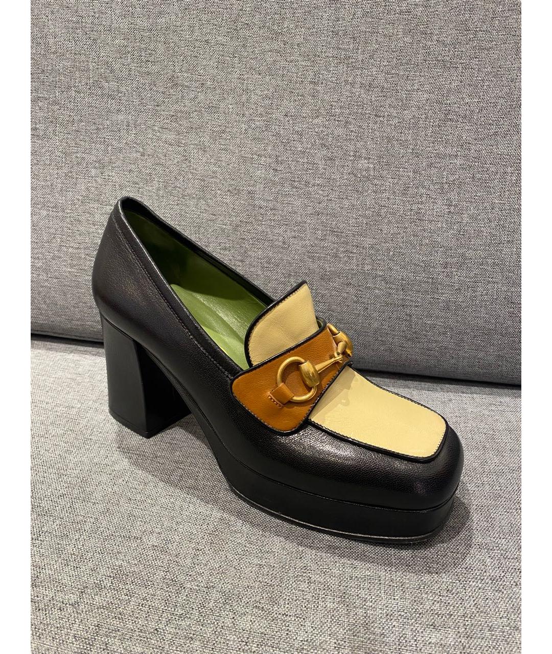 GUCCI Черные кожаные туфли, фото 9