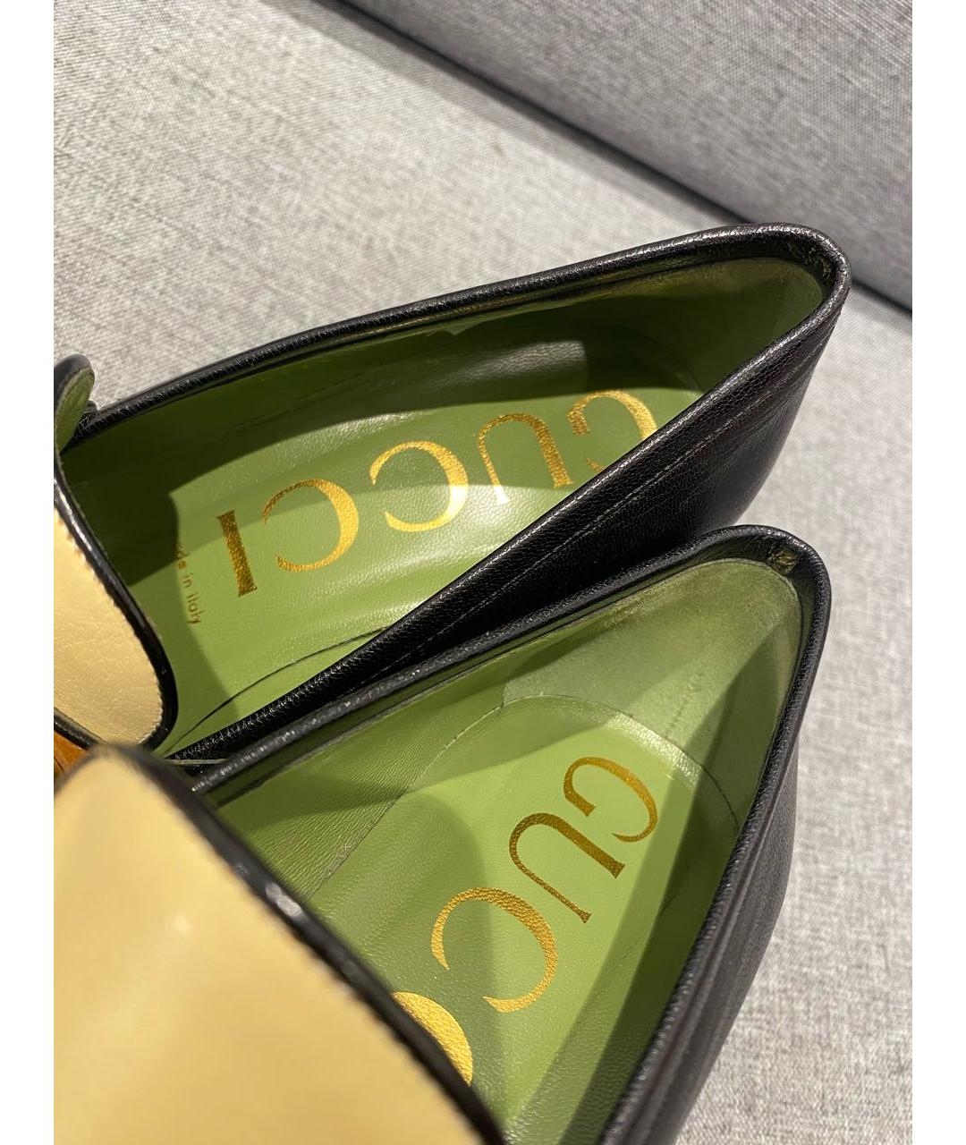 GUCCI Черные кожаные туфли, фото 7
