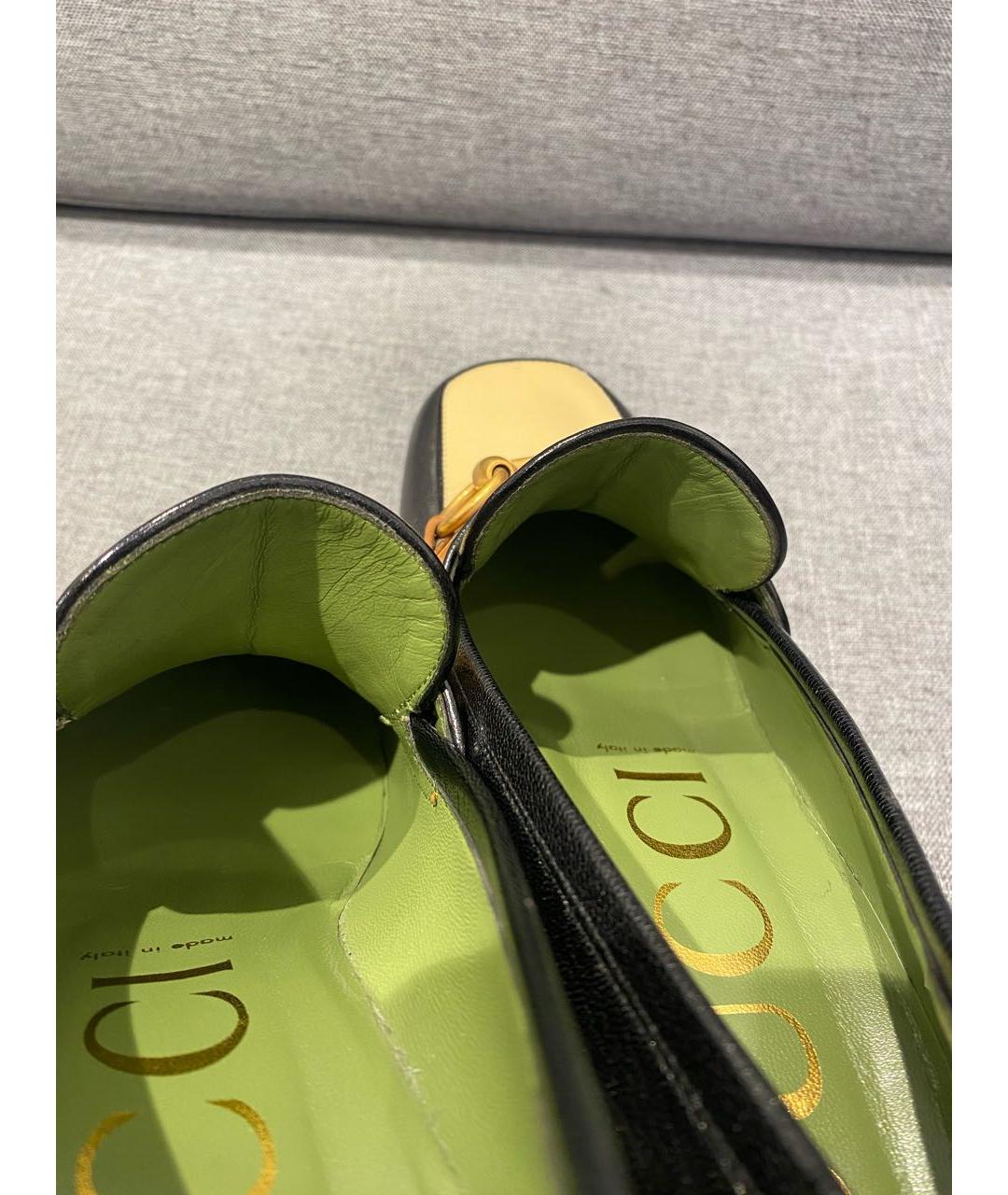 GUCCI Черные кожаные туфли, фото 8