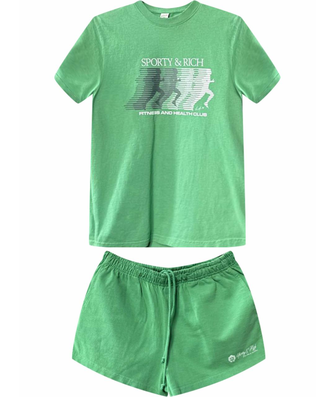 SPORTY AND RICH Зеленый хлопковый спортивные костюмы, фото 1