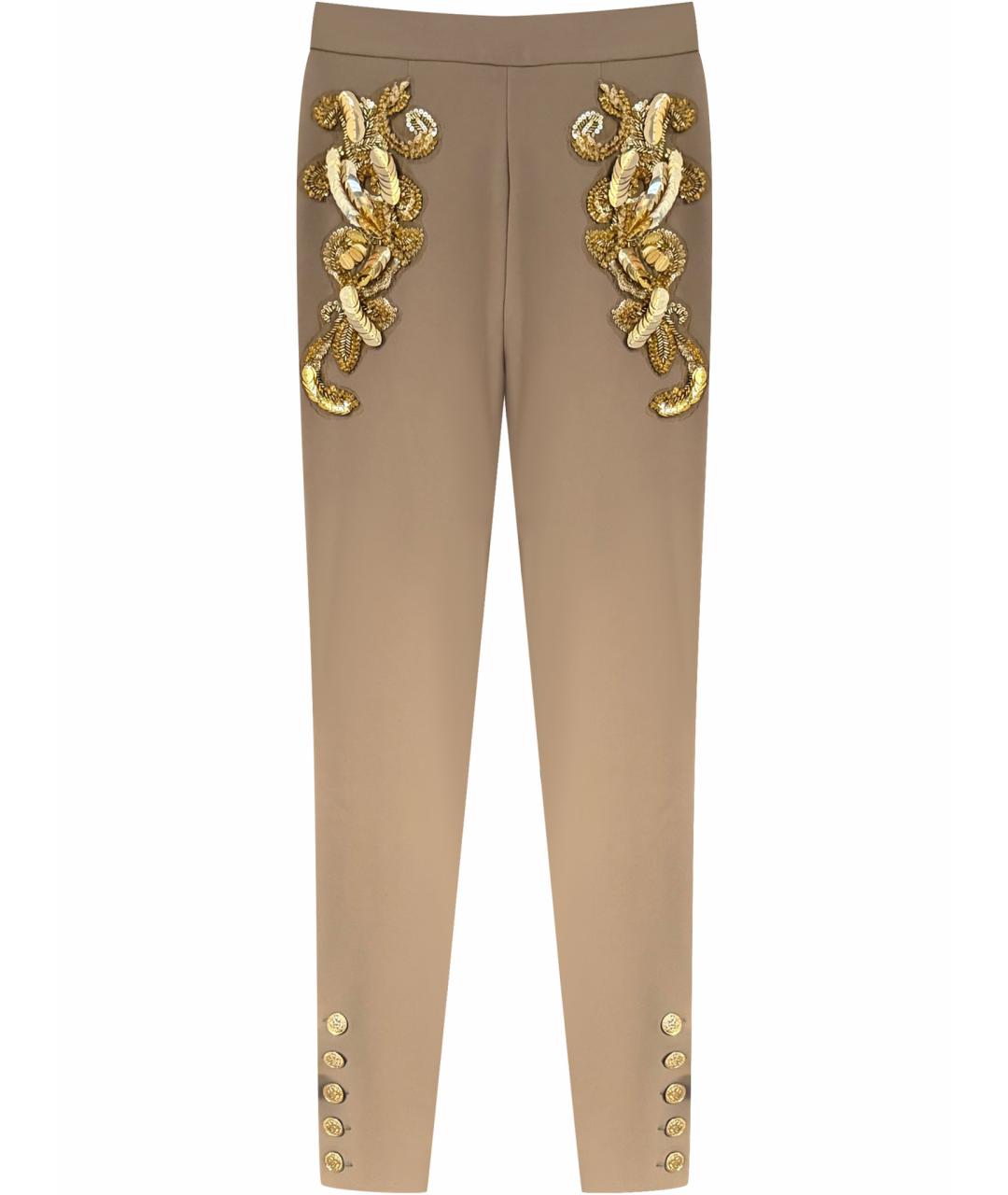 ELISABETTA FRANCHI Хаки брюки узкие, фото 1