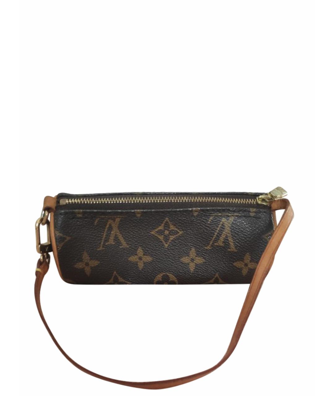 LOUIS VUITTON Коричневая кожаная сумка с короткими ручками, фото 1