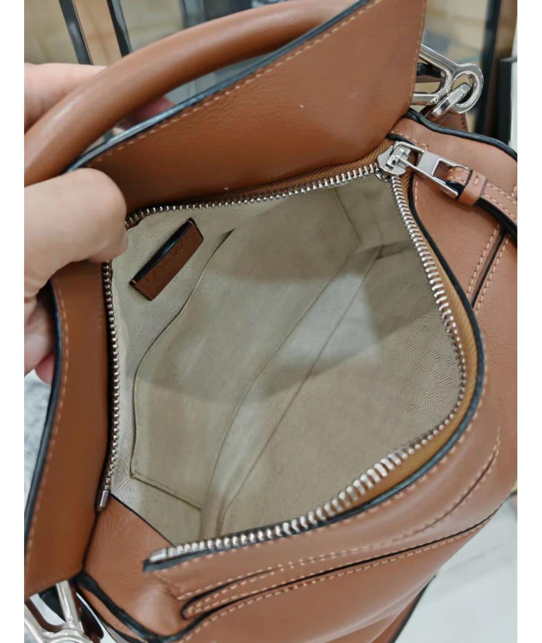 LOEWE Коричневая кожаная сумка через плечо, фото 7