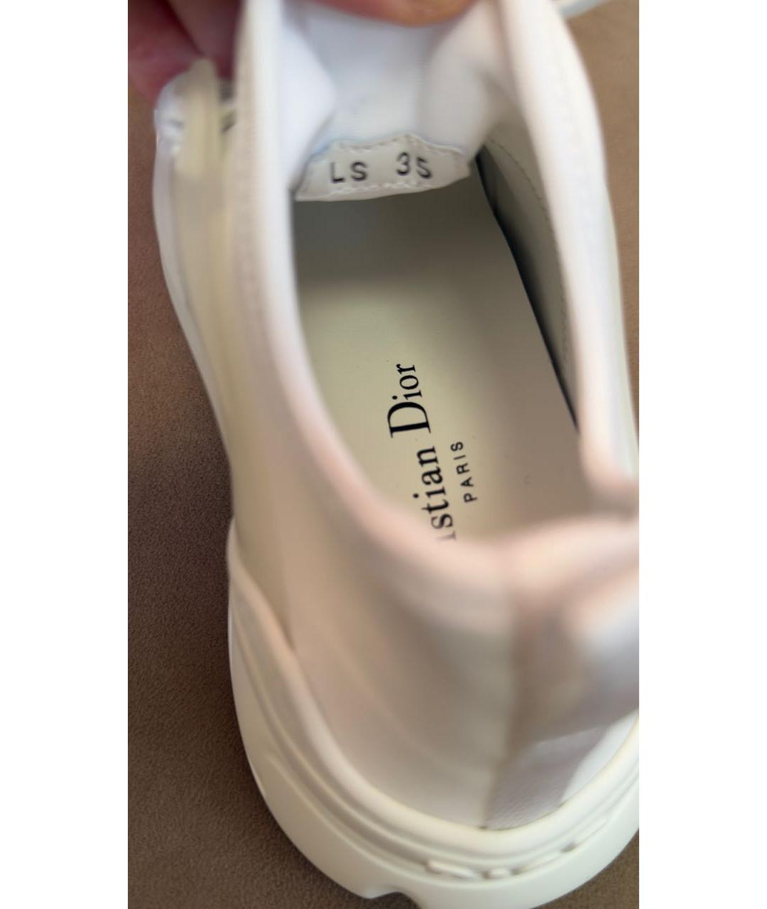 CHRISTIAN DIOR Белые текстильные кроссовки, фото 8