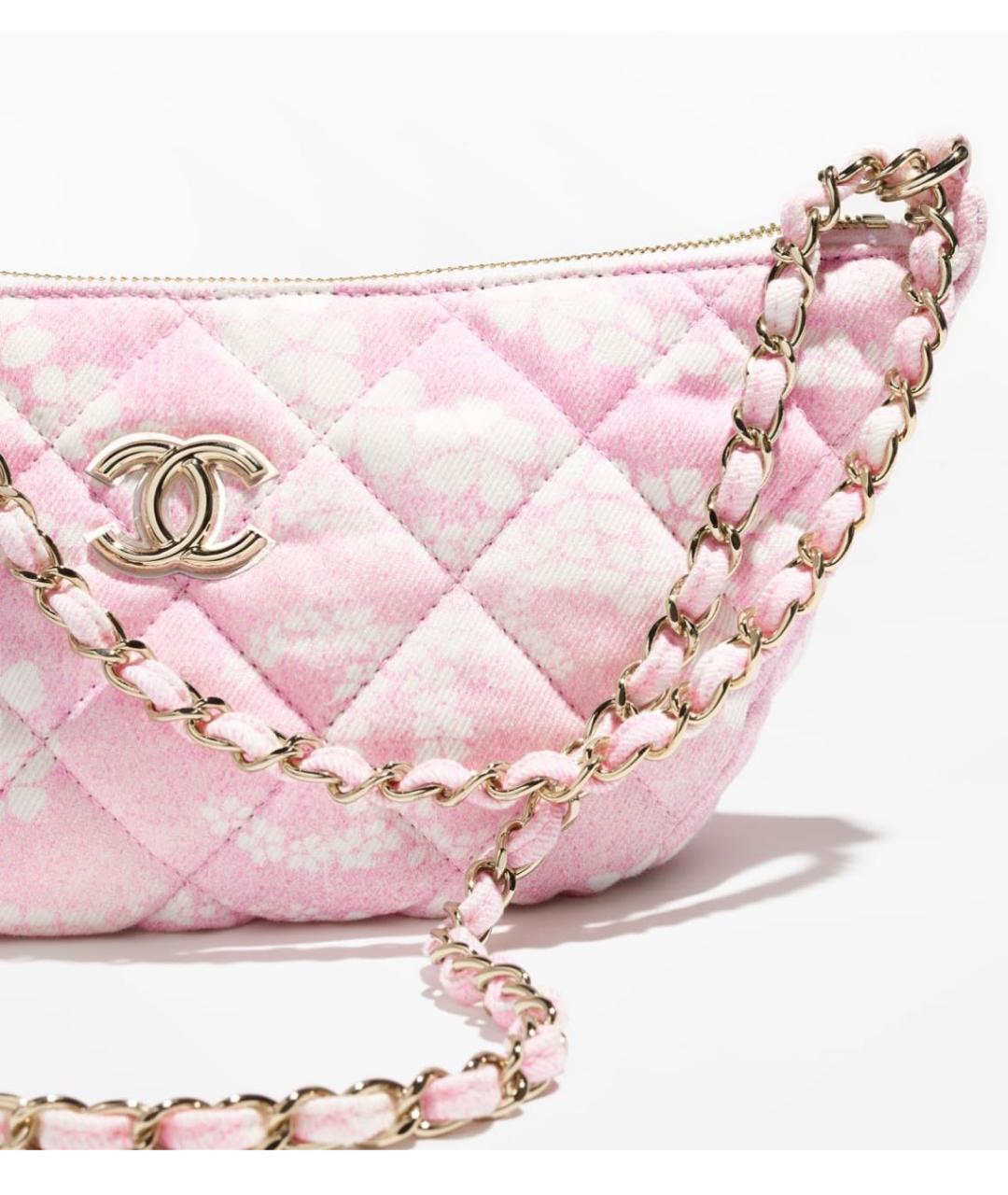 CHANEL Розовая деним сумка с короткими ручками, фото 2