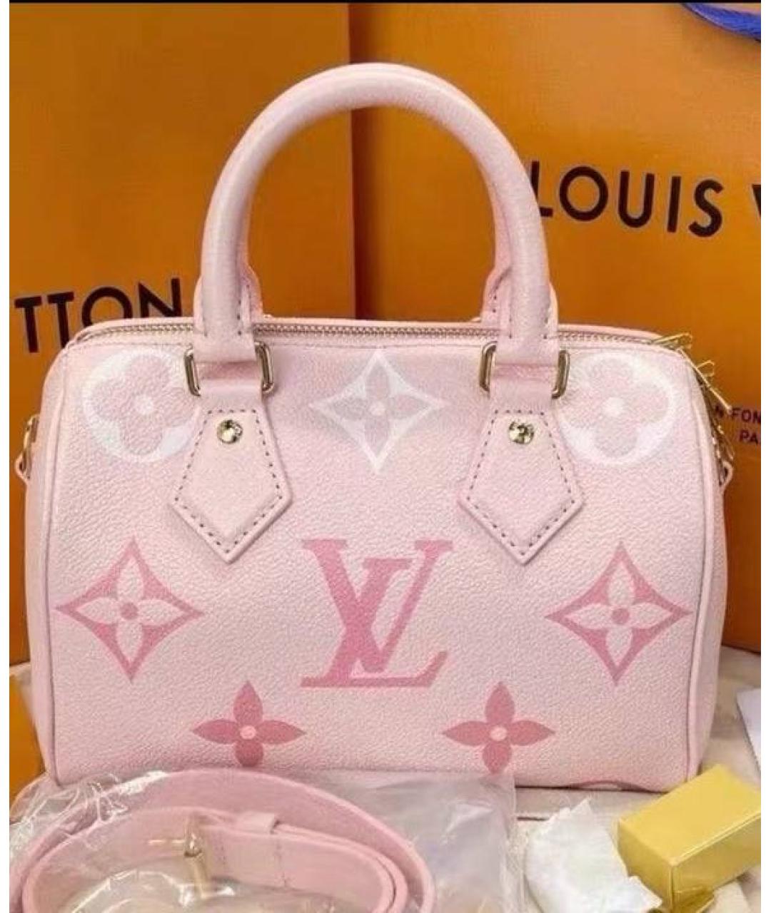 LOUIS VUITTON Розовая кожаная сумка с короткими ручками, фото 4