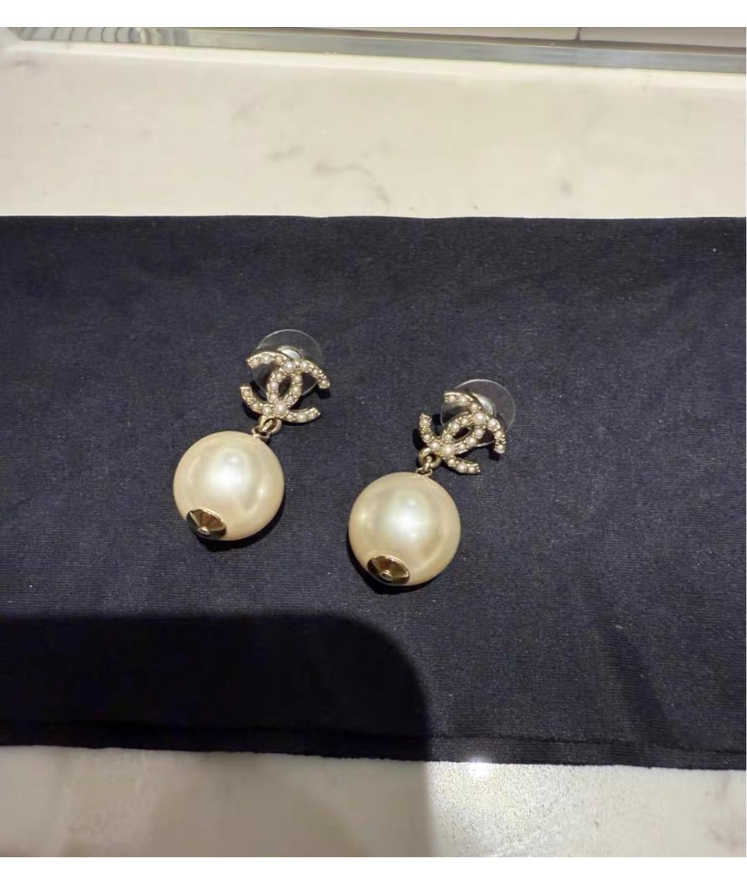 CHANEL Золотые серьги, фото 4