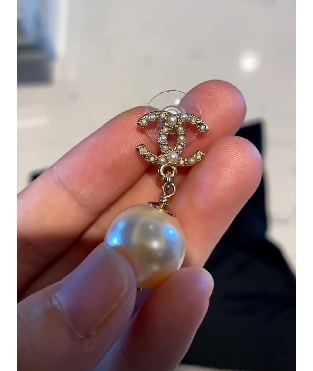 CHANEL Золотые серьги, фото 2