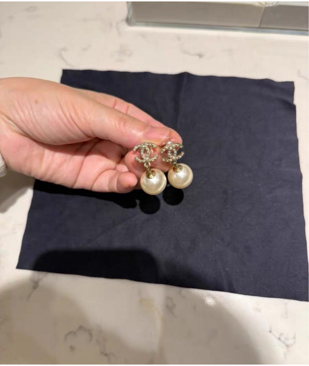 CHANEL Золотые серьги, фото 5