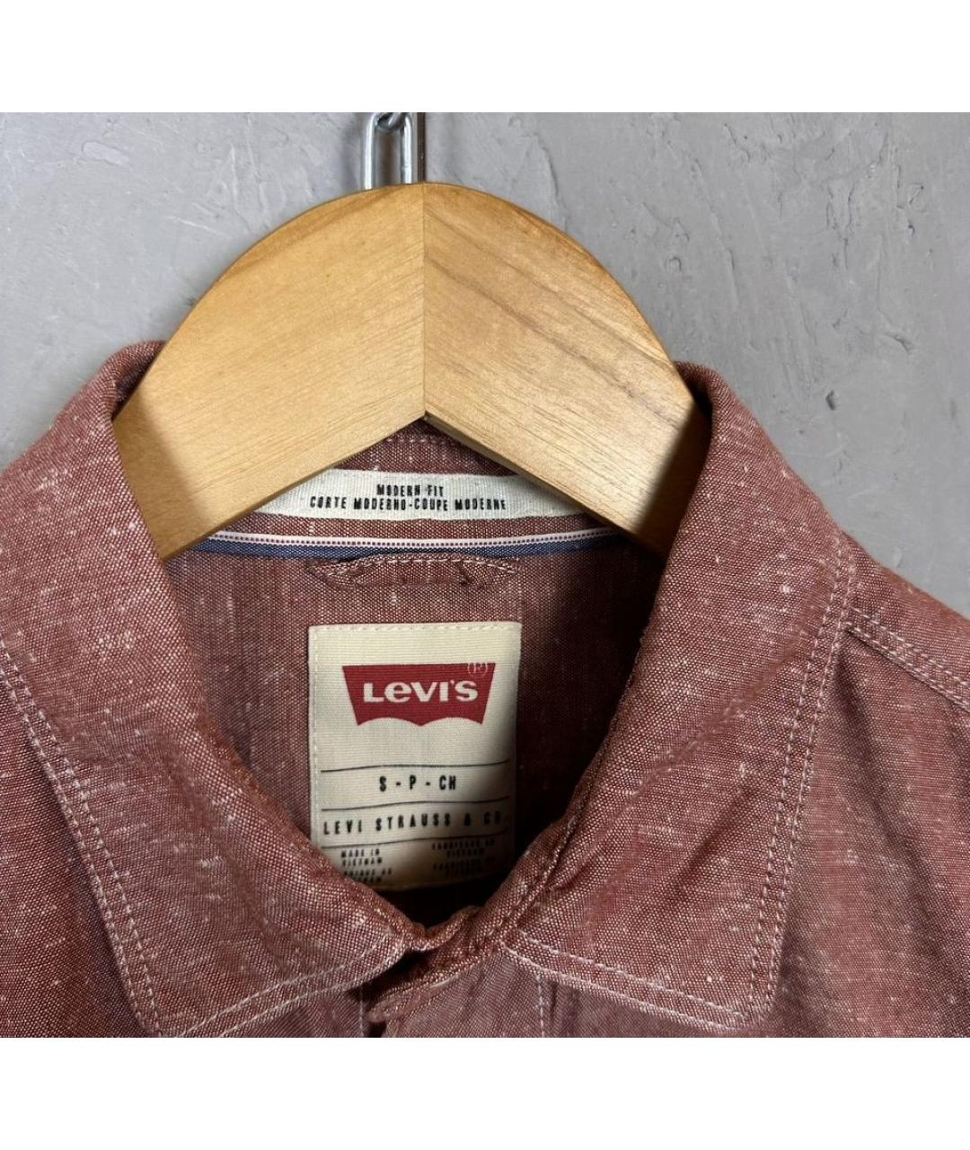 LEVI'S Коралловая хлопковая кэжуал рубашка, фото 5