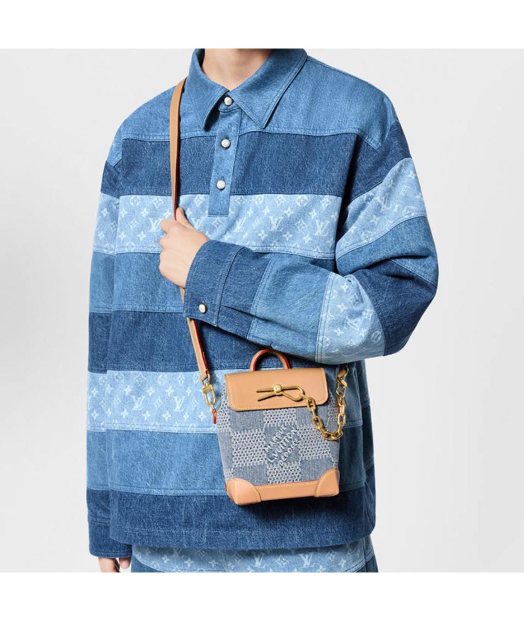 LOUIS VUITTON Голубая сумка на плечо, фото 4