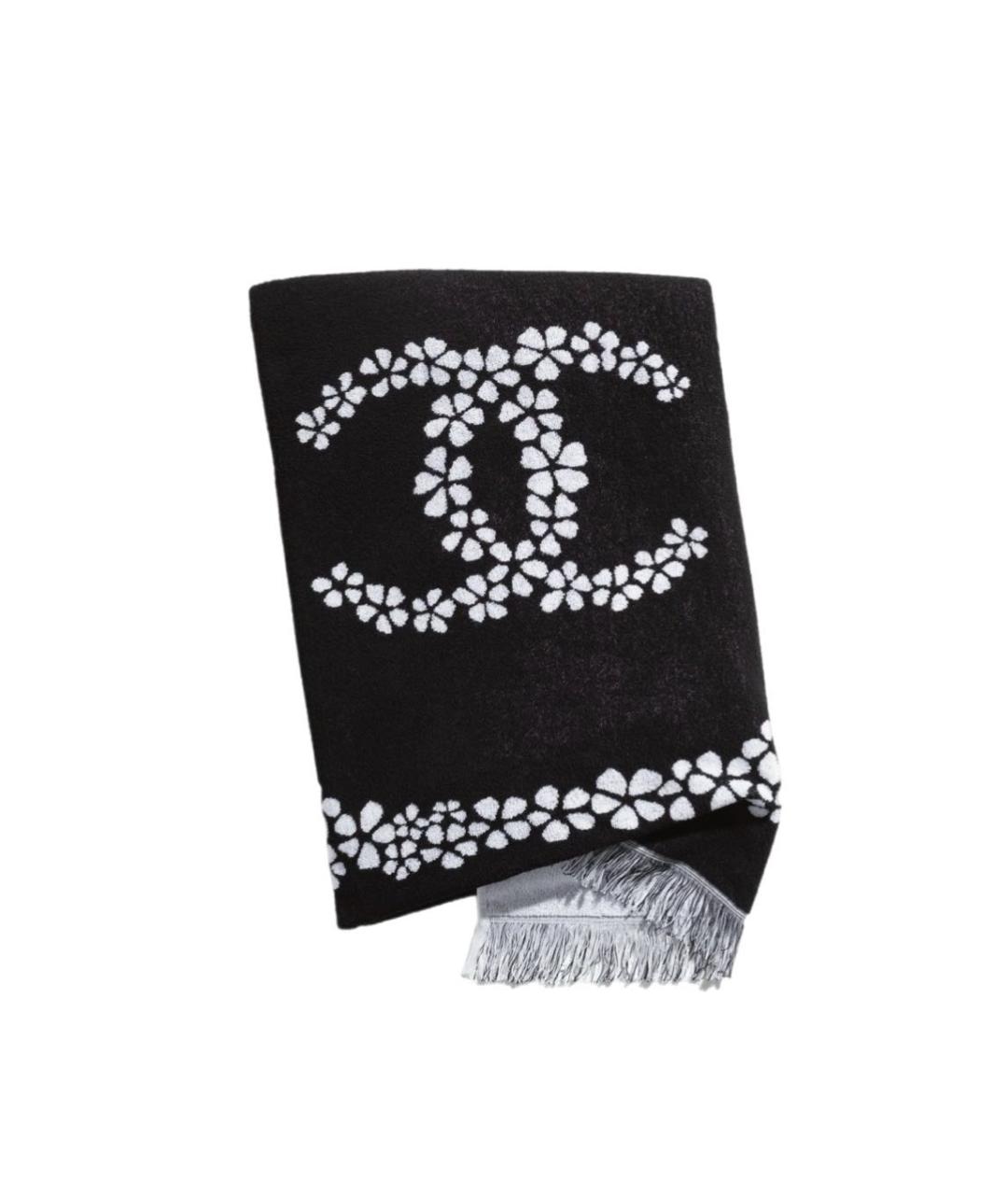 CHANEL Черное хлопковое парео, фото 2