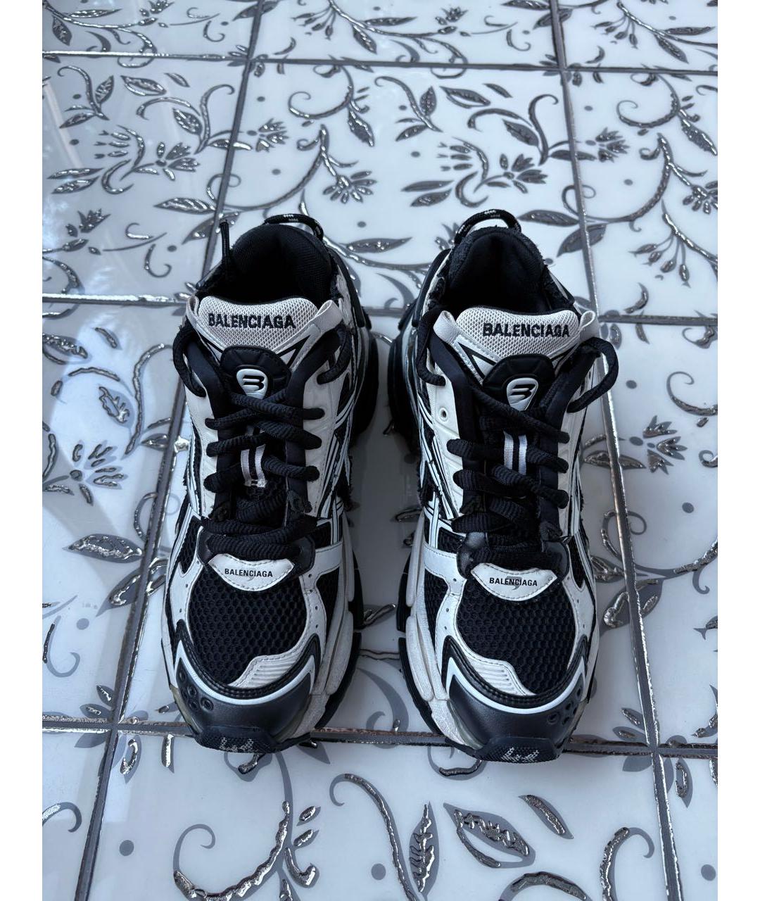 BALENCIAGA Черные резиновые высокие кроссовки / кеды, фото 2