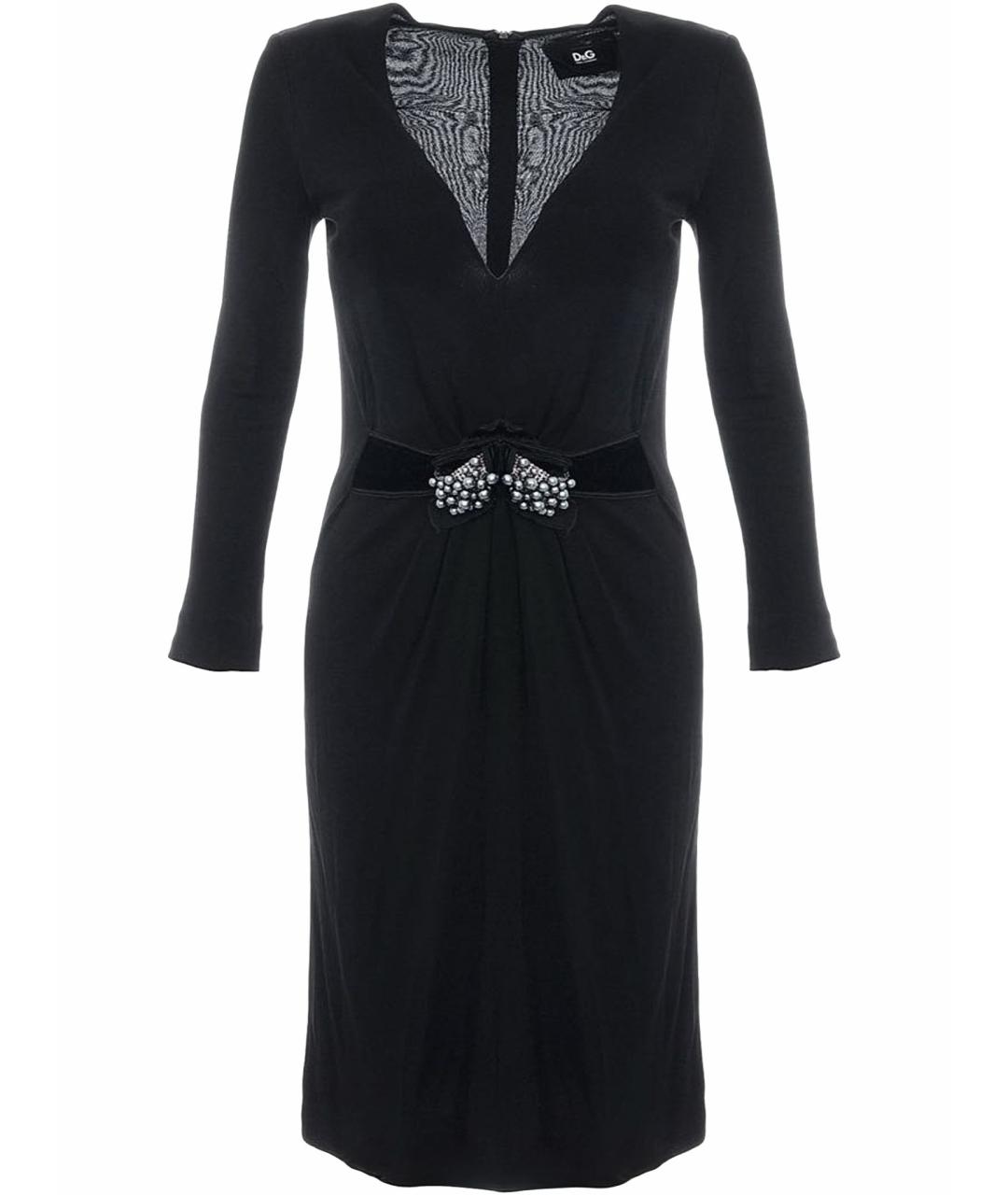 DOLCE&GABBANA Черное вискозное коктейльное платье, фото 1
