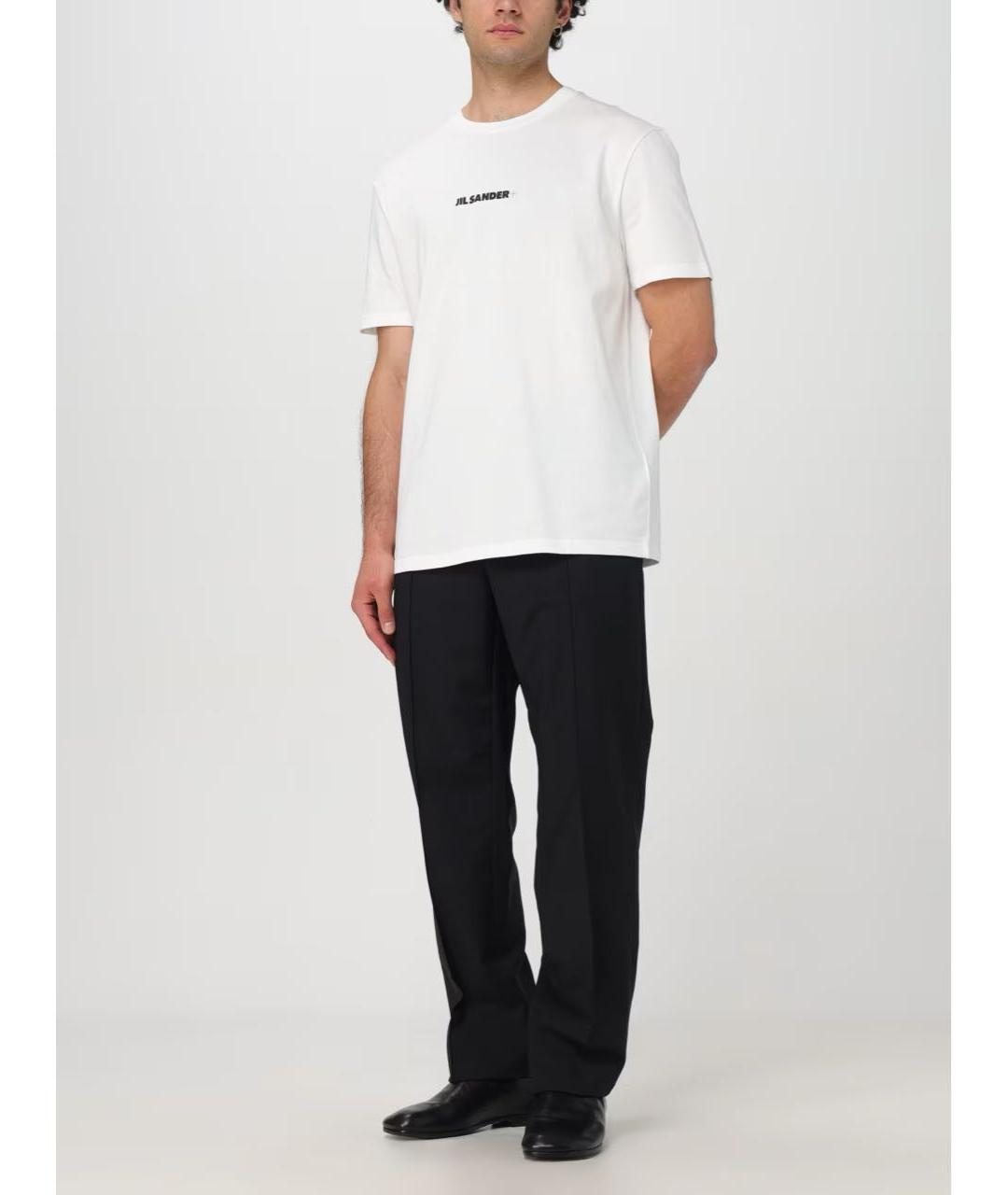 JIL SANDER Белая хлопковая футболка, фото 2