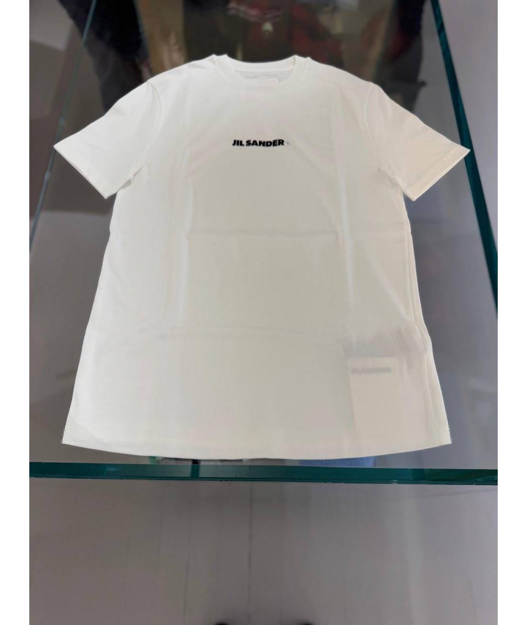 JIL SANDER Белая хлопковая футболка, фото 3