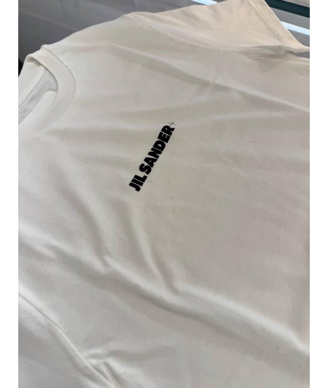 JIL SANDER Белая хлопковая футболка, фото 4