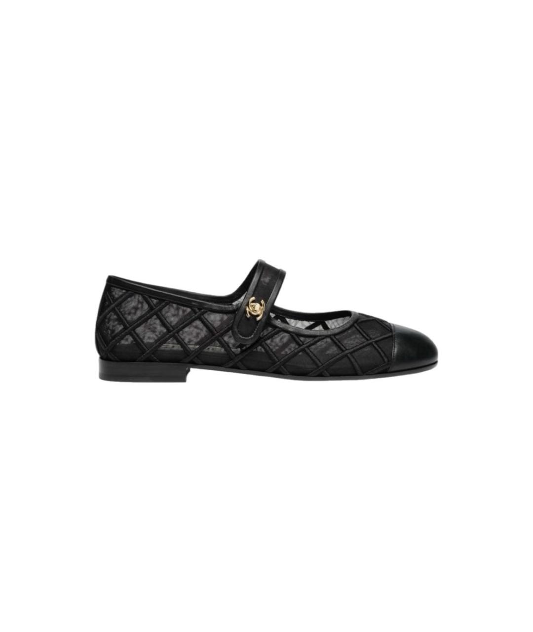 CHANEL Черные кожаные балетки, фото 1