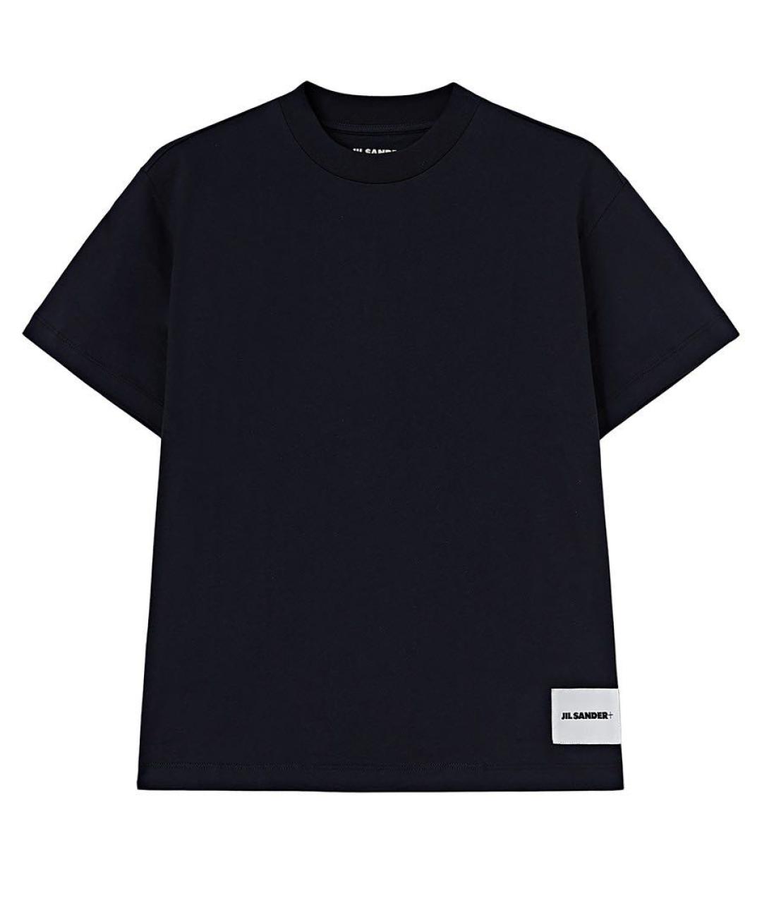 JIL SANDER Черная хлопковая футболка, фото 1