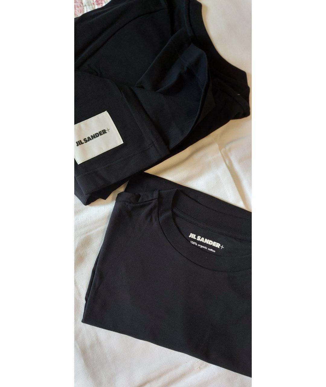 JIL SANDER Черная хлопковая футболка, фото 2