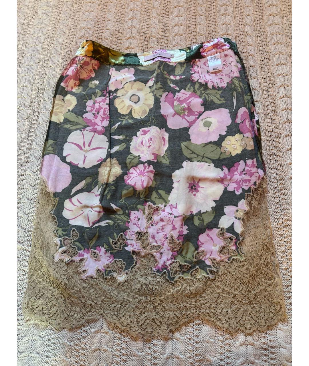 RED VALENTINO Мульти вискозная юбка миди, фото 3