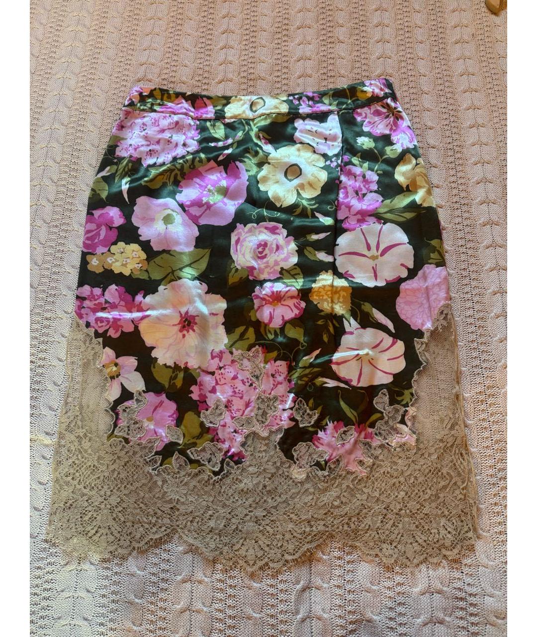 RED VALENTINO Мульти вискозная юбка миди, фото 2