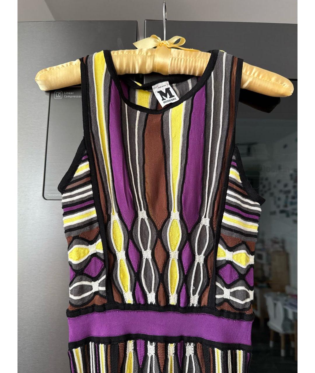 M MISSONI Мульти хлопковое повседневное платье, фото 4