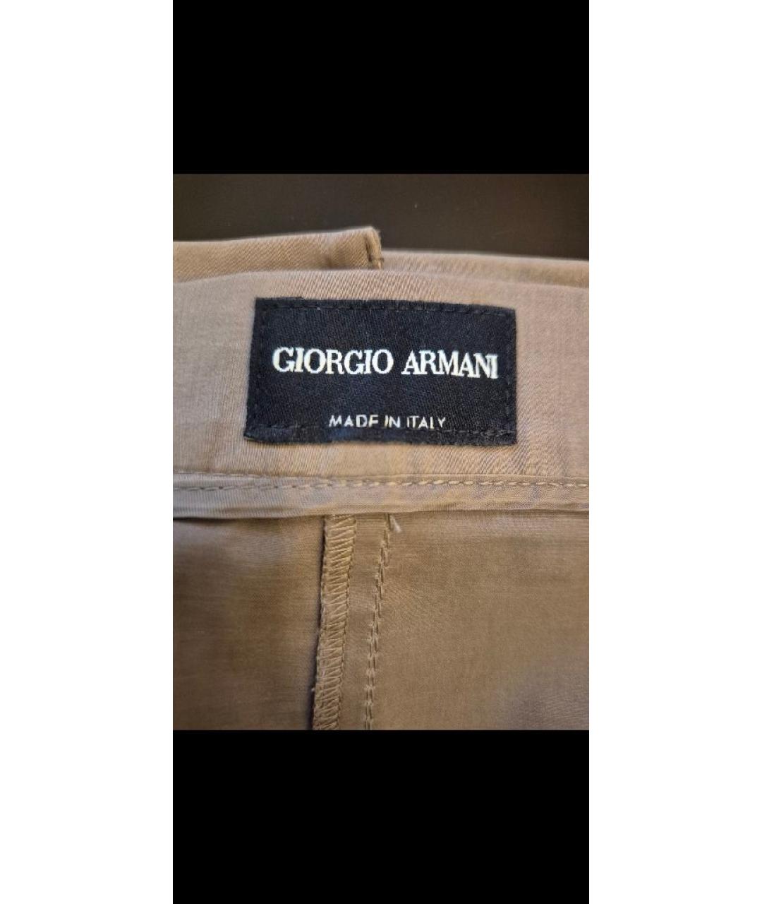 GIORGIO ARMANI Бежевая хлопковая юбка мини, фото 5