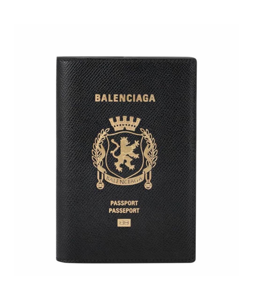 BALENCIAGA Черный кожаный кошелек, фото 5