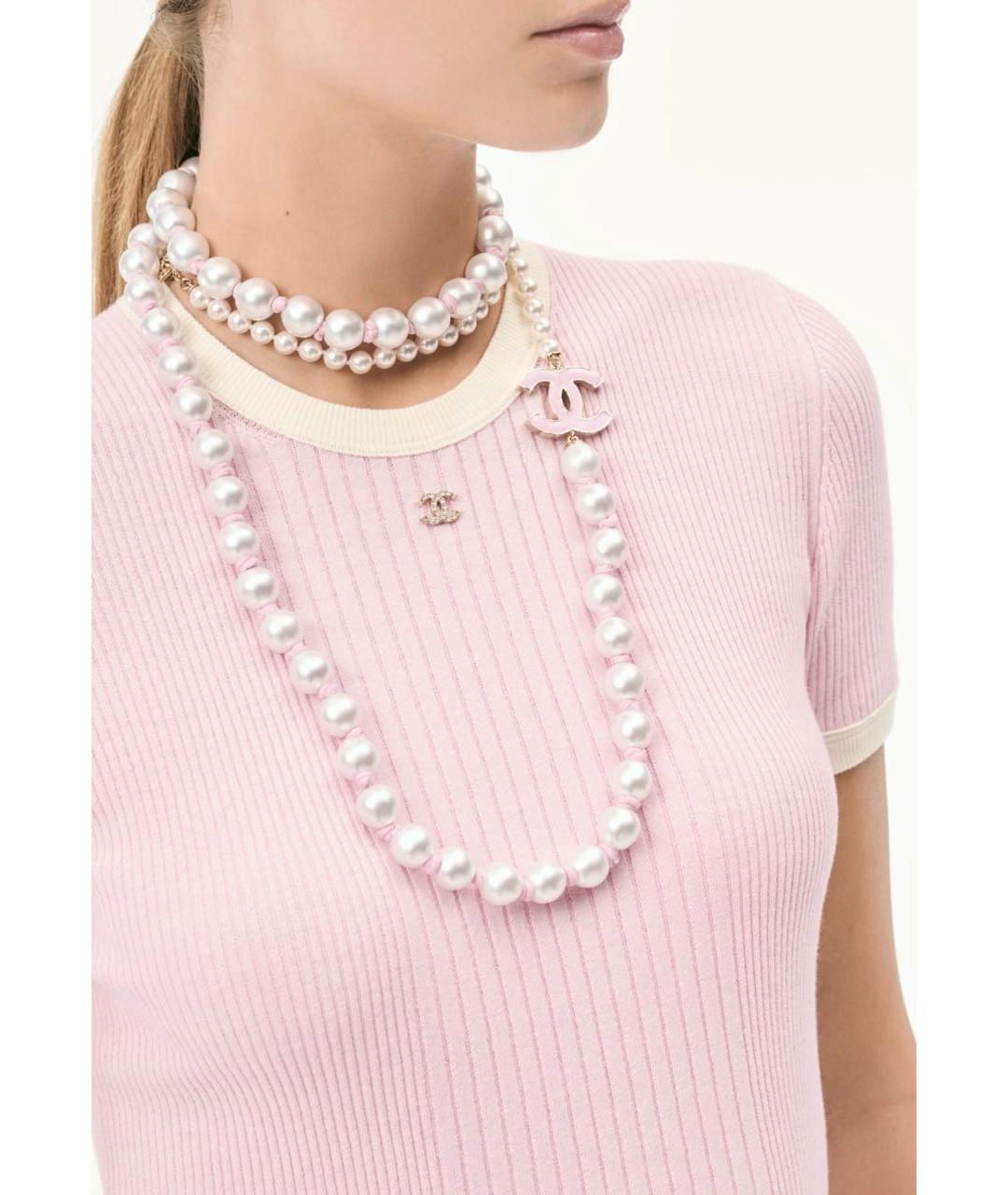 CHANEL Розовая хлопковая футболка, фото 2
