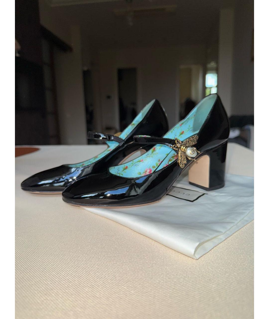 GUCCI Черные туфли из лакированной кожи, фото 7