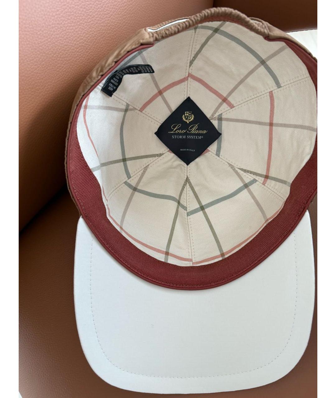 LORO PIANA Коричневая синтетическая кепка/бейсболка, фото 3