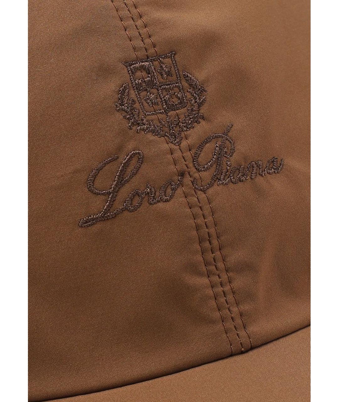 LORO PIANA Коричневая синтетическая кепка/бейсболка, фото 4
