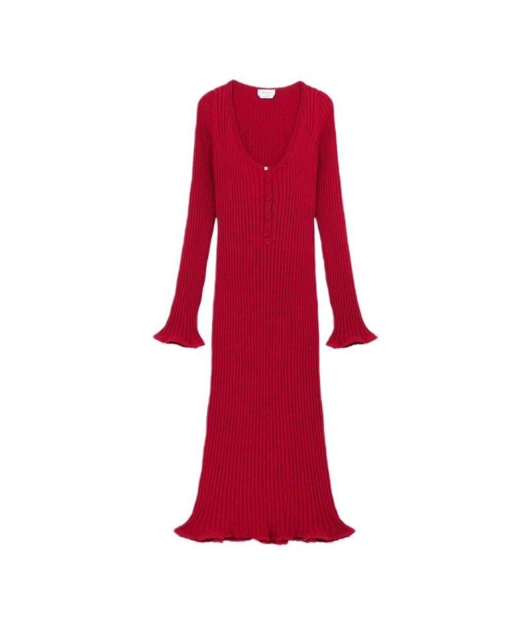 BLUMARINE Красное вискозное повседневное платье, фото 1