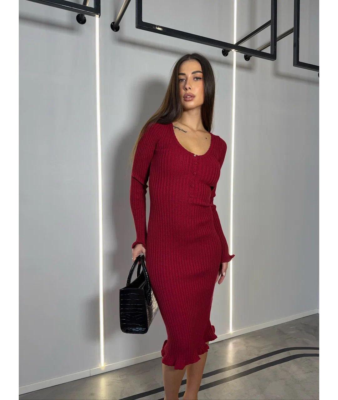 BLUMARINE Красное вискозное повседневное платье, фото 2