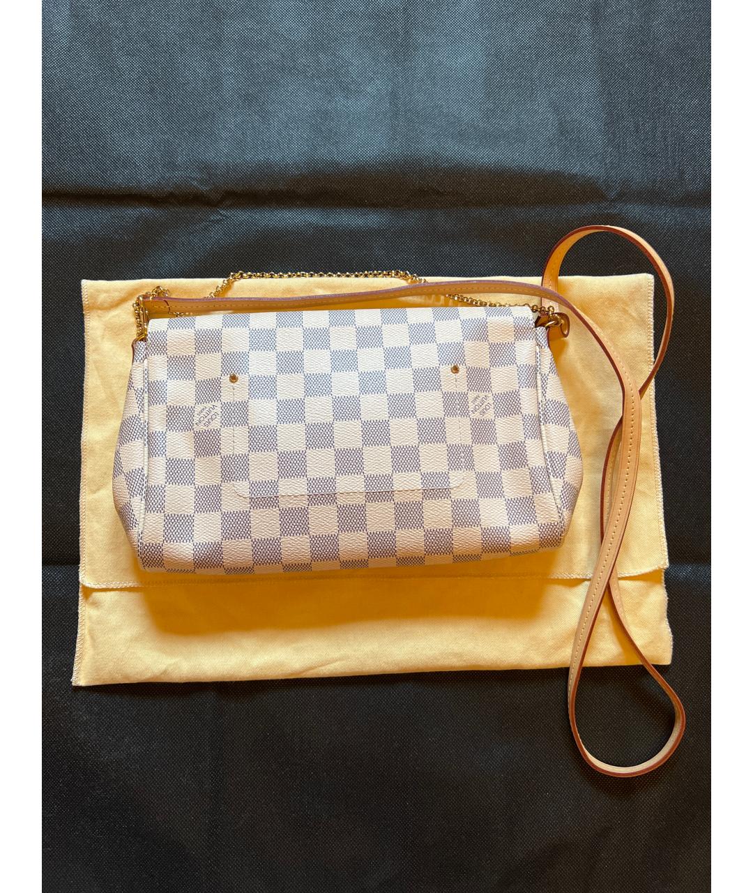 LOUIS VUITTON Белая кожаная сумка через плечо, фото 3