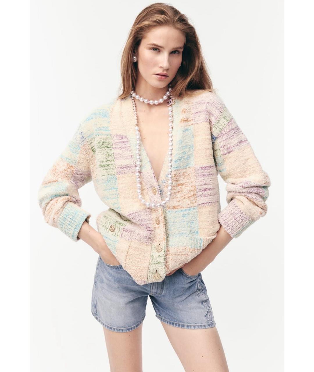CHANEL Голубые деним шорты, фото 5